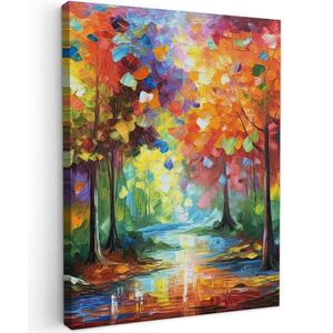 MuchoWow OBRAZ NA PLÁTNE Krajina - Les - Farby - Príroda 60x80 cm vyobraziť