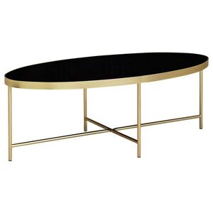MID.YOU KONFERENČNÝ STOLÍK, čierna, zlatá, sklo, 110/56/41 cm vyobraziť