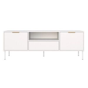 Selsey TV stolík s 2 dvierkami, zásuvkou a nikou, Biela, 160cm vyobraziť