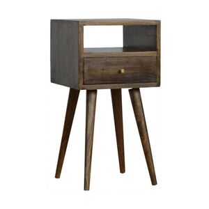 Artisan Furniture NOČNÝ stolík, 1 zásuvka, 1 otvorená polica, sivohnedý vyobraziť