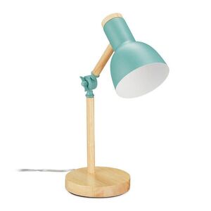 Relaxdays LAMPA Zelená stolová drevo E14 vyobraziť