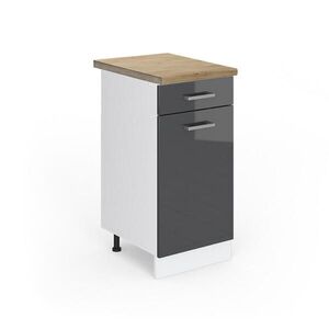 Vicco KUCHYNSKÁ SPODNÁ SKRINKA R-Line Antracit vysoký lesk 40 cm , AP Oak vyobraziť