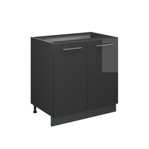 Vicco KUCHYNSKÁ SPODNÁ SKRINKA Fame-Line, Antracit vysoký lesk/antracitová, 80 cm antrasiitti työtaso vyobraziť