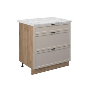 Vicco KUCHYNSKÁ SPODNÁ SKRINKA Fame-Line GreyBeige 80 cm s 3 zásuvkami, AP mramor vyobraziť
