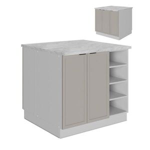 Vicco KUCHYNSKÝ OSTROVČEK Fame-Line GreyBeige 90 cm bez pracovnej dosky vyobraziť