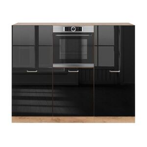 Vicco KUCHYNSKÝ BLOK R-Line Čierny vysoký lesk/dub Goldkraft 180 cm bez pracovnej dosky vyobraziť