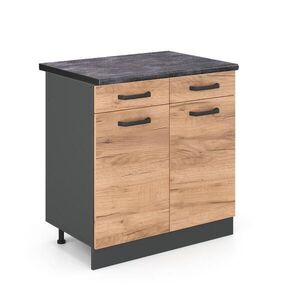Vicco KUCHYNSKÁ SPODNÁ SKRINKA R-Line Dub Goldkraft 80 cm , AP Antracit vyobraziť