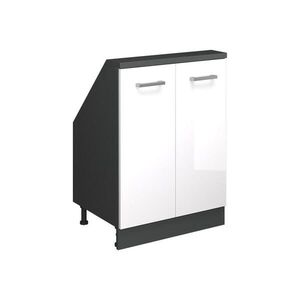Vicco KUCHYNSKÁ SKRIŇA PRE ŠIKMÉ STRECHY R-Line Biely vysoký lesk 60 cm s 2 dverami vyobraziť