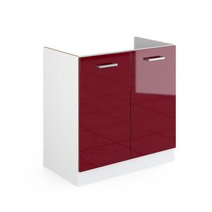 Vicco SPODNÁ SKRINKA POD DREZ R-Line Bordeaux vysoký lesk 80 cm s dvierkami, bez pracovnej dosky vyobraziť
