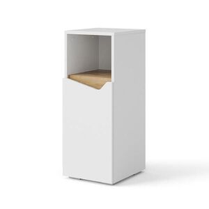 Vicco MIDI SKRINKA Marelle Biely/remeselník 30 x 74.5 cm s dverami a otvorenou priehradkou vyobraziť