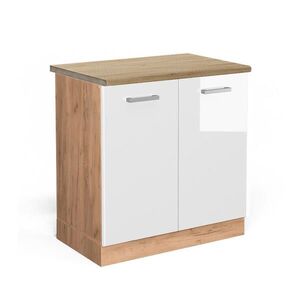 Vicco SPODNÁ SKRINKA POD DREZ R-Line Biely vysoký lesk 80 cm , AP Oak vyobraziť