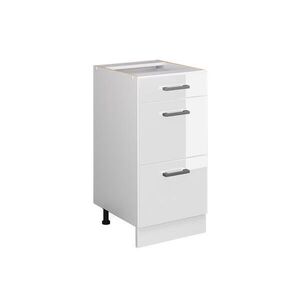 Vicco SPODNÁ SKRINKA R-Line Biely vysoký lesk 40 cm so zásuvkami vyobraziť