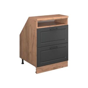 Vicco KUCHYNSKÁ SKRIŇA PRE ŠIKMÉ STRECHY R-Line Antracitový vidiecky dom 60 cm s 2 zásuvkami, korpus skrine hĺbka 60 cm vyobraziť
