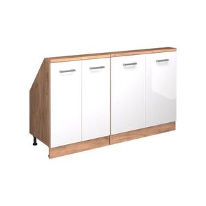Vicco KUCHYNSKÁ SKRIŇA PRE ŠIKMÉ STRECHY R-Line Biely vysoký lesk 140 cm Súprava 2 vyobraziť