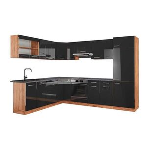 Vicco ROHOVÁ KUCHYŇA R-Line, Antracit vysoký lesk/Dub Goldkraft, 287 x 227 cm, AP Antracit vyobraziť