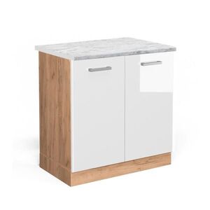 Vicco SPODNÁ SKRINKA POD DREZ R-Line Biely vysoký lesk 80 cm AP mramor vyobraziť