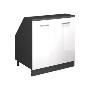 Vicco ŠIKMÁ SKRIŇA Rion Biely vysoký lesk 80 x 81.6 cm s 2 dverami, korpus skrine hĺbka 60 cm vyobraziť