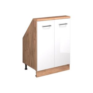 Vicco KUCHYNSKÁ SKRIŇA PRE ŠIKMÉ STRECHY R-Line Biely vysoký lesk 60 cm s 2 dverami vyobraziť