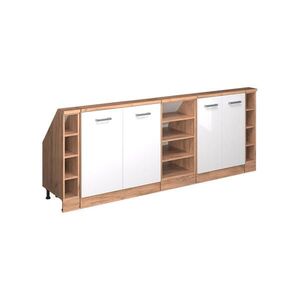 Vicco KUCHYNSKÁ SKRIŇA PRE ŠIKMÉ STRECHY R-Line Biely vysoký lesk 210 cm Súprava 5 vyobraziť