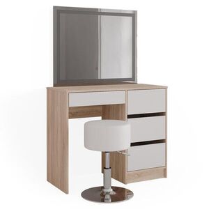 Vicco TOALETNÝ STOLÍK Sherry Sonoma 90 cm so zrkadlom LED a stoličkou vyobraziť