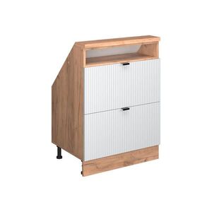 Vicco ŠIKMÁ SKRIŇA Rion Biele zvlnenie 60 x 81.6 cm s 2 zásuvkami vyobraziť