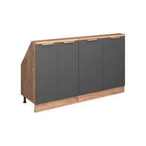 Vicco KUCHYNSKÁ SKRIŇA PRE ŠIKMÉ STRECHY R-Line Antracitové zlato 140 cm Súprava 2 vyobraziť