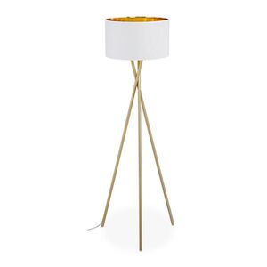 Relaxdays LAMPA biela zlatá stojacia tripod vyobraziť