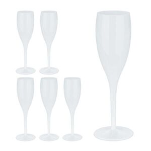 Relaxdays POHÁRE Biela 6er-Set plast 100 ml vyobraziť