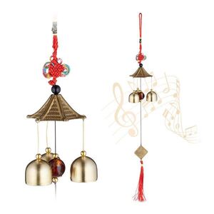 Relaxdays ZVONKOHRA Zlatá Červená Čierna 2-dielna-sada Feng Shui Železo 49 cm vyobraziť