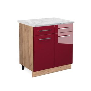 Vicco KUCHYNSKÁ SPODNÁ SKRINKA Fame-Line Bordeaux vysoký lesk 80 cm , AP Marble vyobraziť