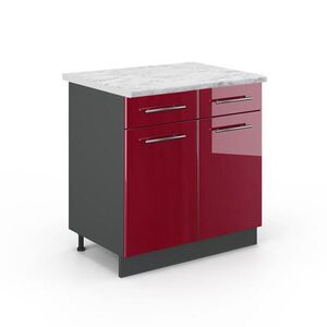 Vicco KUCHYNSKÁ SPODNÁ SKRINKA Fame-Line Bordeaux vysoký lesk 80 cm , AP Marble vyobraziť