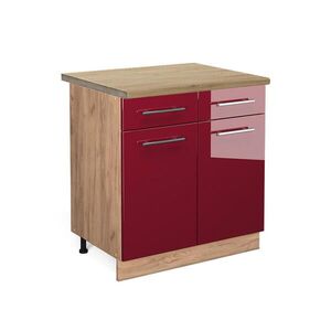 Vicco KUCHYNSKÁ SPODNÁ SKRINKA Fame-Line Bordeaux vysoký lesk 80 cm , AP Oak vyobraziť