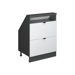 Vicco ŠIKMÁ SKRIŇA Rion Biele zvlnenie 60 x 81.6 cm s 2 zásuvkami vyobraziť