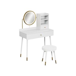 Vicco TOALETNÝ STOLÍK Mirela biely 90 cm s LED zrkadlom a taburetom vyobraziť