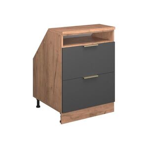 Vicco ŠIKMÁ SKRIŇA Rion Antracitové zlato 60 x 81.6 cm s 2 zásuvkami, korpus skrine hĺbka 60 cm vyobraziť