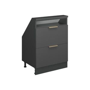 Vicco ŠIKMÁ SKRIŇA Rion Antracitové zlato 60 x 81.6 cm s 2 zásuvkami vyobraziť