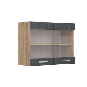 Vicco KUCHYNSKÁ SKLENENÁ SKRINKA R-Line Čierny betón 80 cm vyobraziť