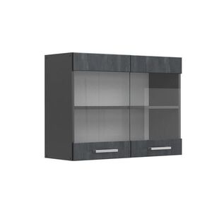 Vicco KUCHYNSKÁ SKLENENÁ SKRINKA R-Line Čierny betón 80 cm vyobraziť