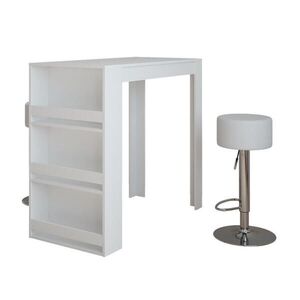 Vicco BAROVÝ STÔL Repose biely 57 x 117 cm s 2 barovými stoličkami vyobraziť