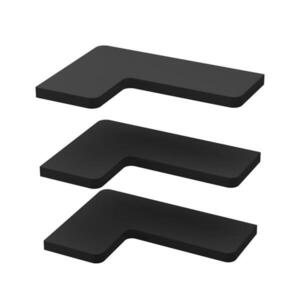 Vicco ROHOVÁ POLICA Curva čierna 40.5 x 2.5 cm Sada 3 ks vyobraziť
