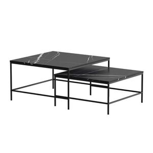 Vicco SÚPRAVA KONFERENČNÉHO STOLÍKA Ramio Čierny mramor 80 x 80 cm 2 časti vyobraziť