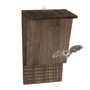 Relaxdays BÚDKA Hnedá drevo s háčikom 37 cm vyobraziť