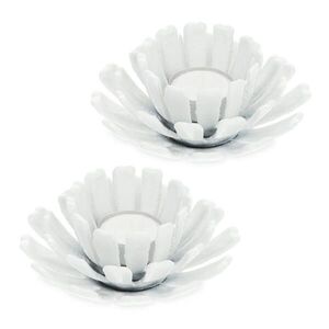 Relaxdays SVETNÍK Biely 2-dielny-Set kvet liatina 6x13, 5 cm vyobraziť