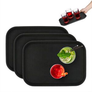 Relaxdays PODNOS Čierny 3-dielny-set protišmykový 35x25 cm vyobraziť