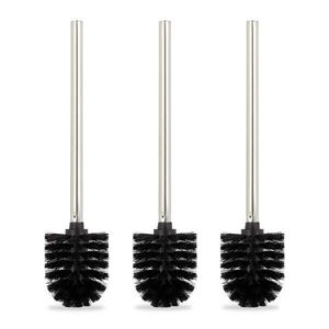 Relaxdays TOALETNÁ KEFA čierna strieborná 3-ks-Set vyobraziť