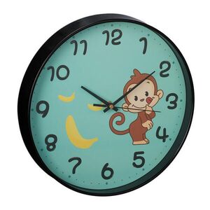 Relaxdays HODINY Tyrkysová Čierna motív opice 29, 5 cm vyobraziť