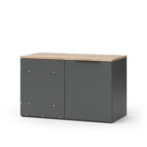 Vicco ROHOVÁ KOMODA Wido antracitová 80 x 50 cm Rohová komoda s dvierkami vyobraziť