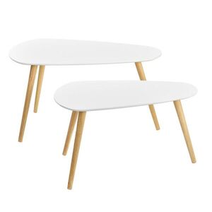 [en.casa] KONFERENČNÝ STOLIK Langesund SADA 2-dielna 80/40/46 cm vyobraziť