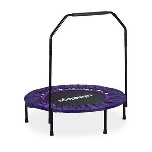 Relaxdays TRAMPOLÍNA Čierna skladacia s držadlom do interiéru 120 kg vyobraziť