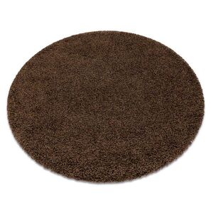rugsX OKRÚHLY koberec SOFFI shaggy 5cm hnedá 100 cm vyobraziť